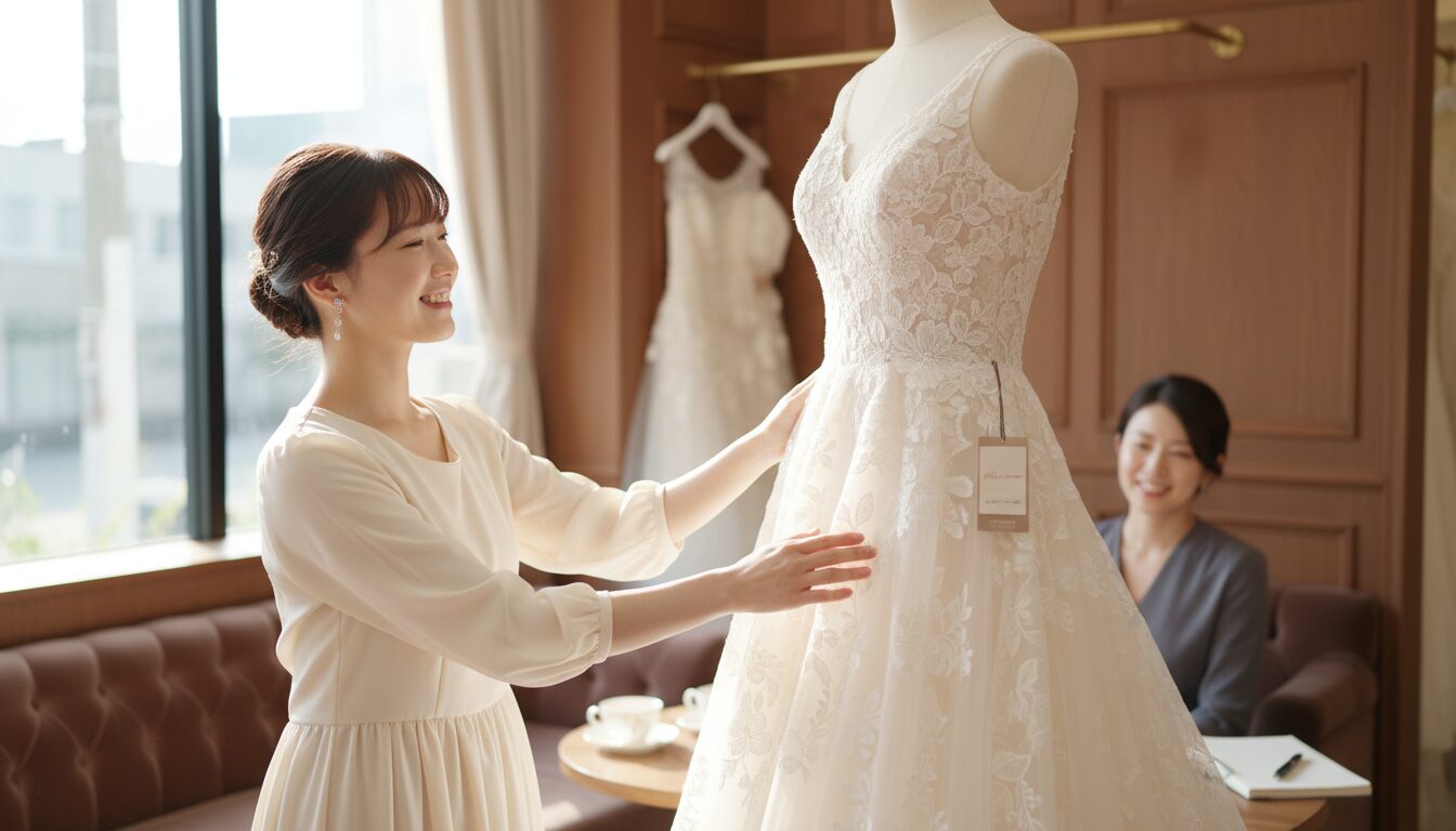 低身長・小柄花嫁に似合うウェディングドレスと安く手に入れる方法 - 3