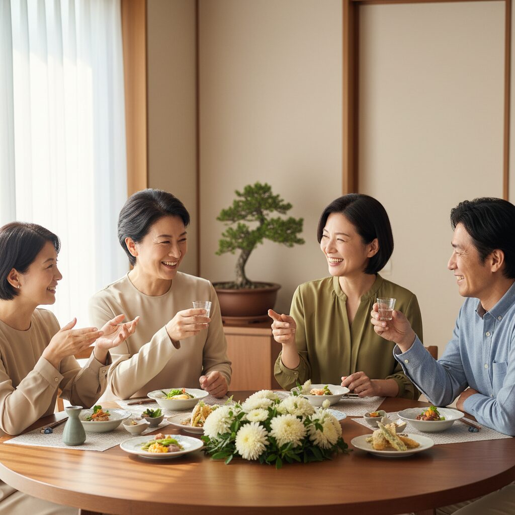 親族のみの会食で間が持たない？少人数でも会話が弾む工夫 アイキャッチ