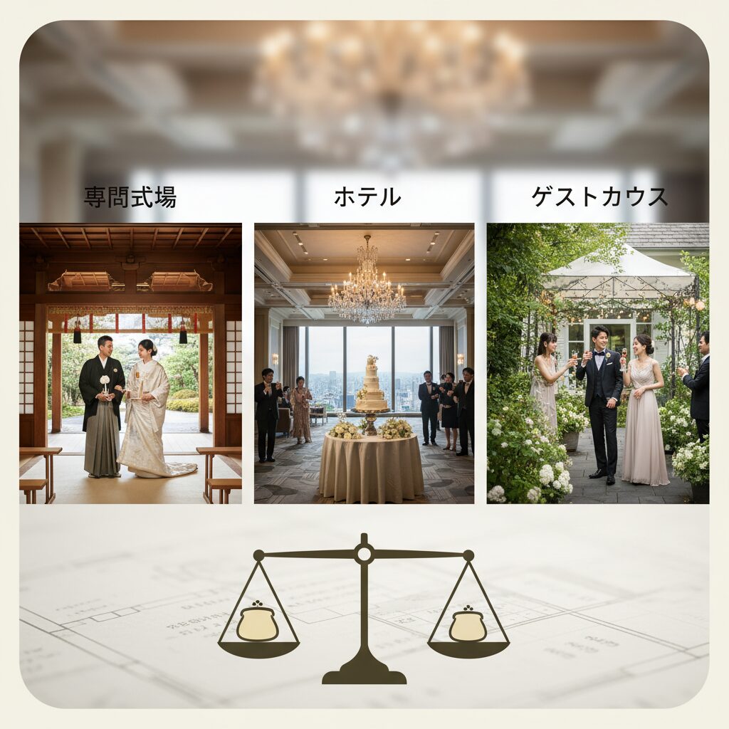 専門式場・ホテル・ゲストハウスの違いとは？費用が安いのはどこ？ アイキャッチ