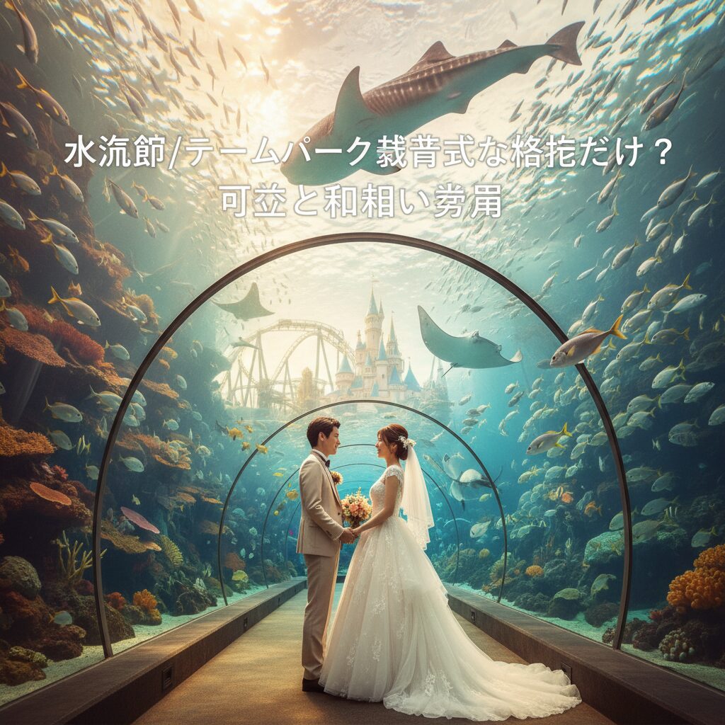 水族館やテーマパークでの結婚式はお金持ちだけ？意外と知らない費用 アイキャッチ