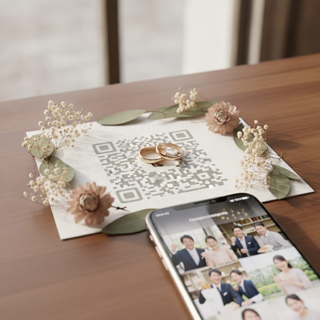 結婚式 qrコード 写真共有 アイキャッチ