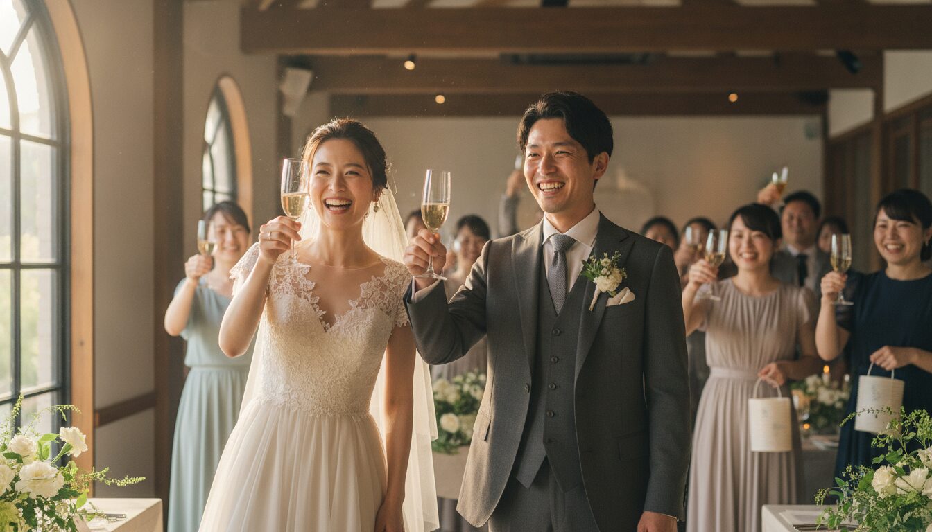 結婚式 乾杯 新郎新婦自ら - 1