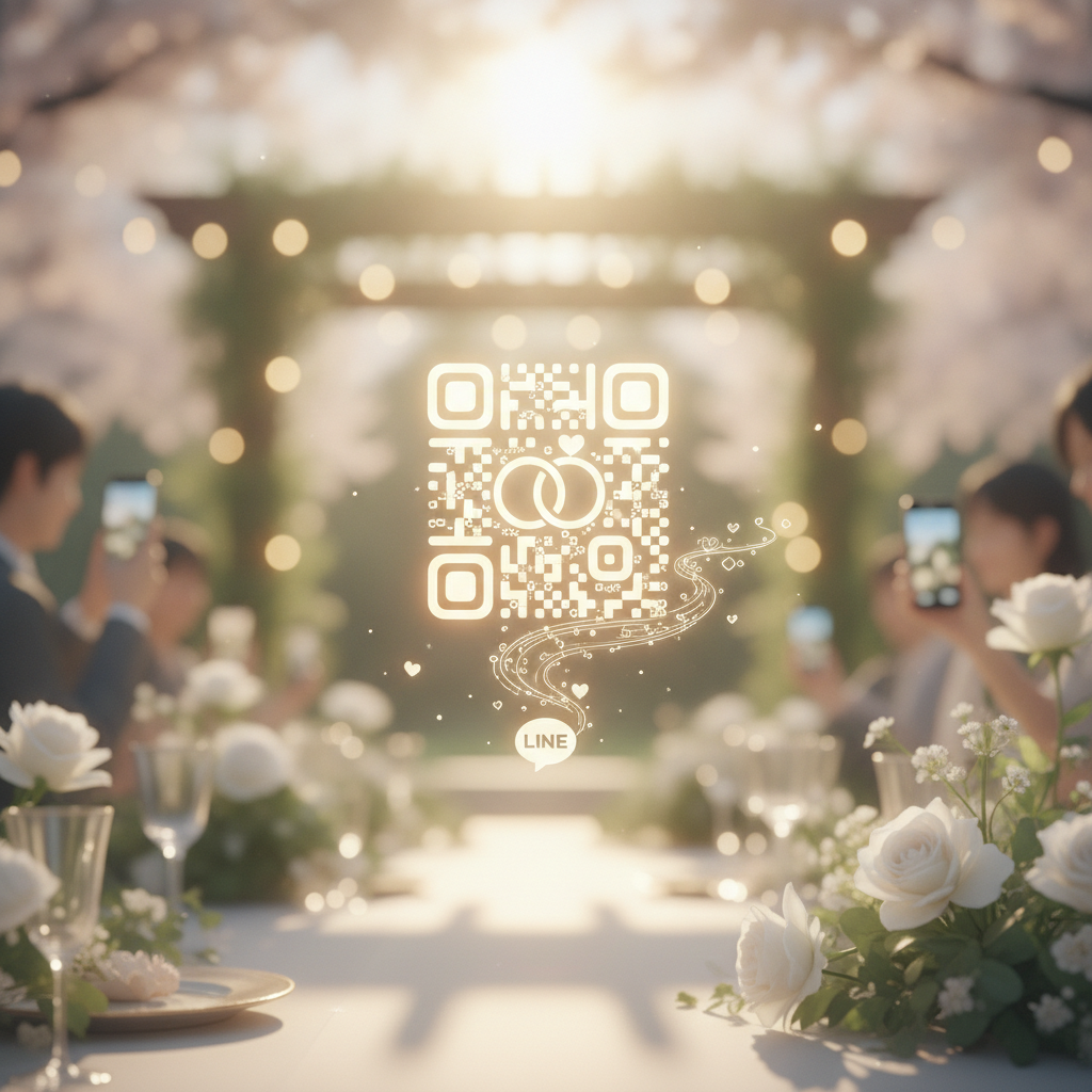 結婚式写真共有 qrコード line アイキャッチ